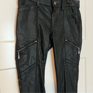 White House Black Market Moto Pleather Skinny Jean